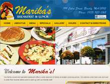 Tablet Screenshot of marikasrestaurantbeverly.com